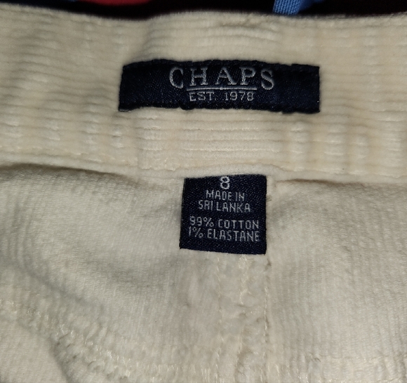 Chaps Cream Corduroy Pants - Picture 3 of 5
